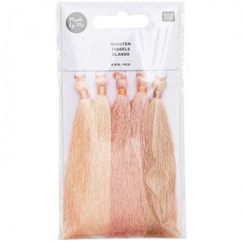 Quaste Fransen - 9cm - puder - Rico Design